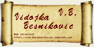 Vidojka Besniković vizit kartica